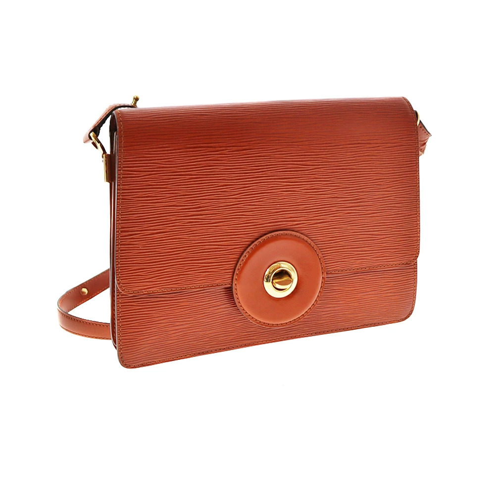 LOUIS VUITTON Run Shoulder Bag Epi Leather Kenya Brown Retro
